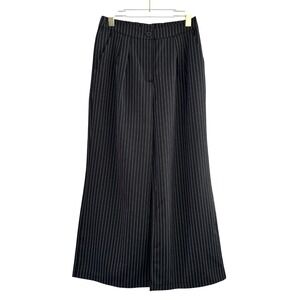 Halara High Waisted Zipper Pocket Wide Leg Striped Work Pants Women Medium Black